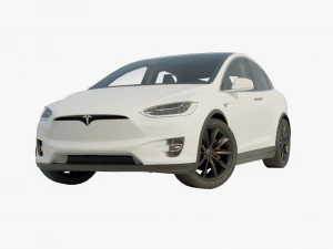 Modelo Tesla x baixo poli 3d Modelo 3D