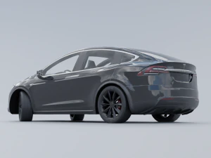 Tesla model x low poly 3d 3D Model