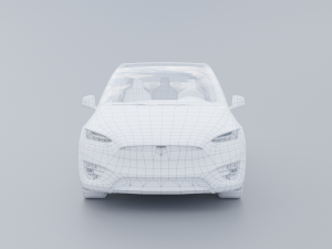 Tesla model x low poly 3d Modèle 3D
