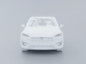 Tesla model x low poly 3d 3D Model