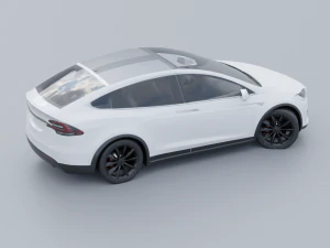 Tesla model x low poly 3d 3D Model