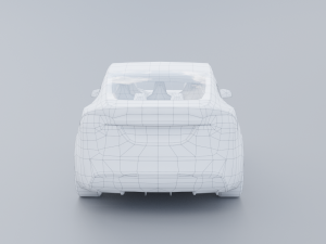 Tesla model x low poly 3d Modèle 3D