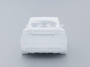 Tesla model x low poly 3d 3D Model