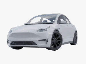 Tesla mod&egrave;le Y low poly mod&egrave;le 3D Modèle 3D