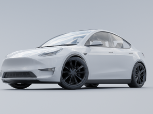 Tesla model Y low poly 3d 3D 模型