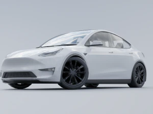 Tesla model Y low poly 3d 3D Model