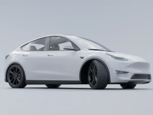 Tesla model Y low poly 3d 3D Model