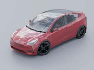 Tesla model Y low poly 3d 3D Model