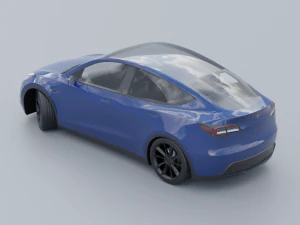 Tesla model Y low poly 3d 3D Model