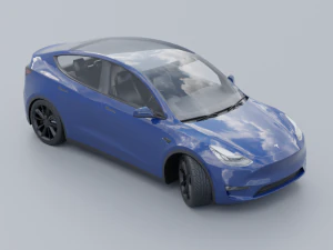 Tesla model Y low poly 3d 3D Model