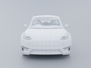 Tesla model Y low poly 3d 3D 模型