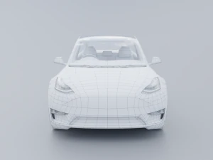 Tesla model Y low poly 3d 3D Model