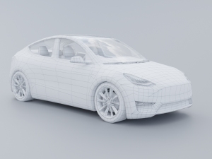 Tesla model Y low poly 3d 3D 模型