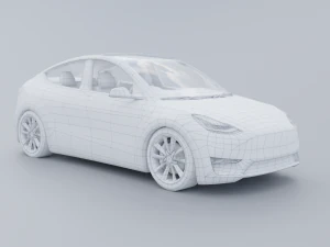 Tesla model Y low poly 3d 3D Model