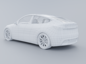 Tesla model Y low poly 3d 3D 模型