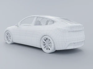 Tesla model Y low poly 3d 3D Model