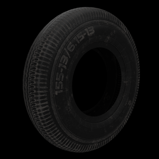 tire zaz low poly low-poly Model 3D .c4d .max .obj .3ds .fbx .stl .blend 