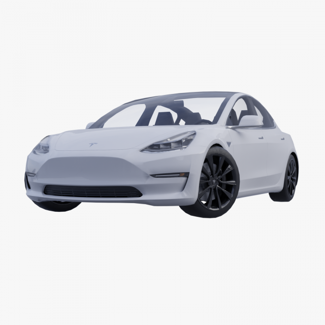 Tesla model 3 Modelo 3D .c4d .max .obj .3ds .fbx .stl .blend 