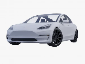 Тесла модель 3 3D Модель