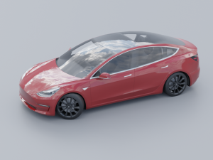 Tesla model 3 Modelo 3D