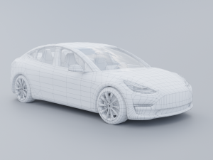 Tesla model 3 Modelo 3D