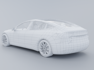 Tesla model 3 Modelo 3D