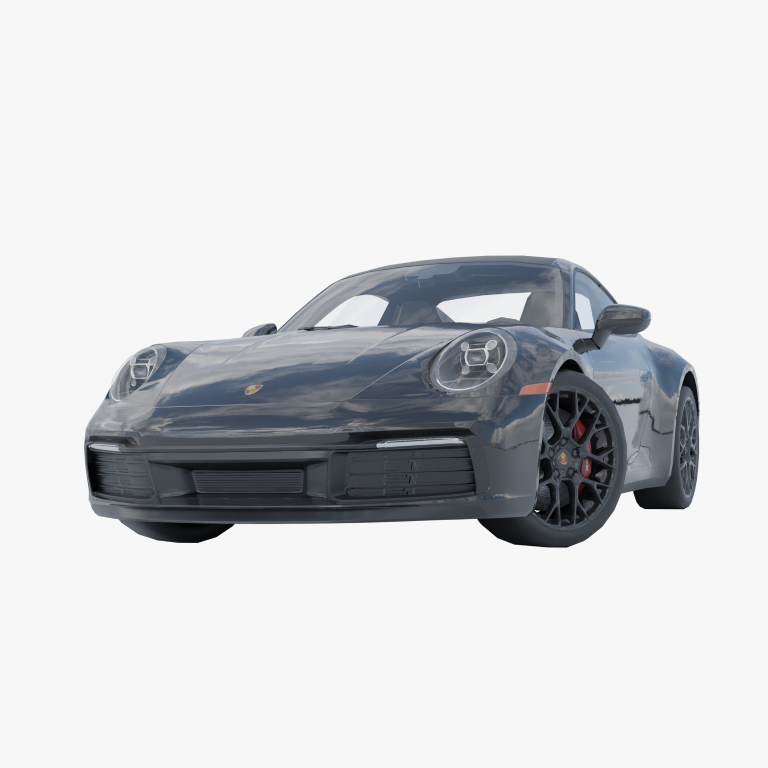 Porsche 911 Carrera 4 GTS low poly 3D 3D Model in Sport Cars 3DExport