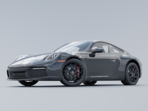 Porsche 911 Carrera 4 GTS low poly 3D 3D Model