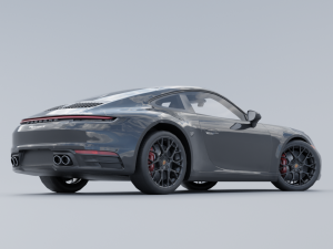 Porsche 911 Carrera 4 GTS low poly 3D 3D Model