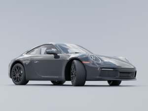 Porsche 911 Carrera 4 GTS low poly 3D 3D Model