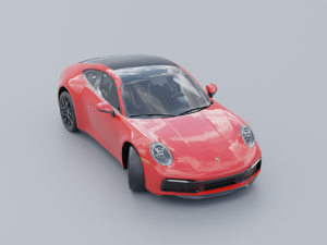 Porsche 911 Carrera 4 GTS low poly 3D 3D Model