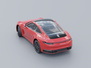 Porsche 911 Carrera 4 GTS low poly 3D 3D Model