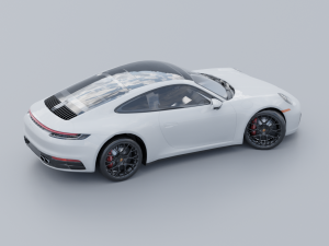 Porsche 911 Carrera 4 GTS low poly 3D 3D Model