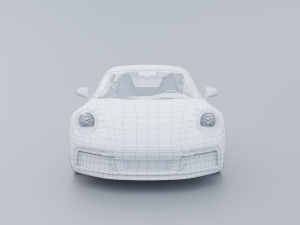 Porsche 911 Carrera 4 GTS low poly 3D 3D Model