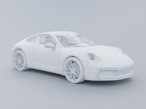 Porsche 911 Carrera 4 GTS low poly 3D 3D Model