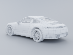Porsche 911 Carrera 4 GTS low poly 3D 3D Model
