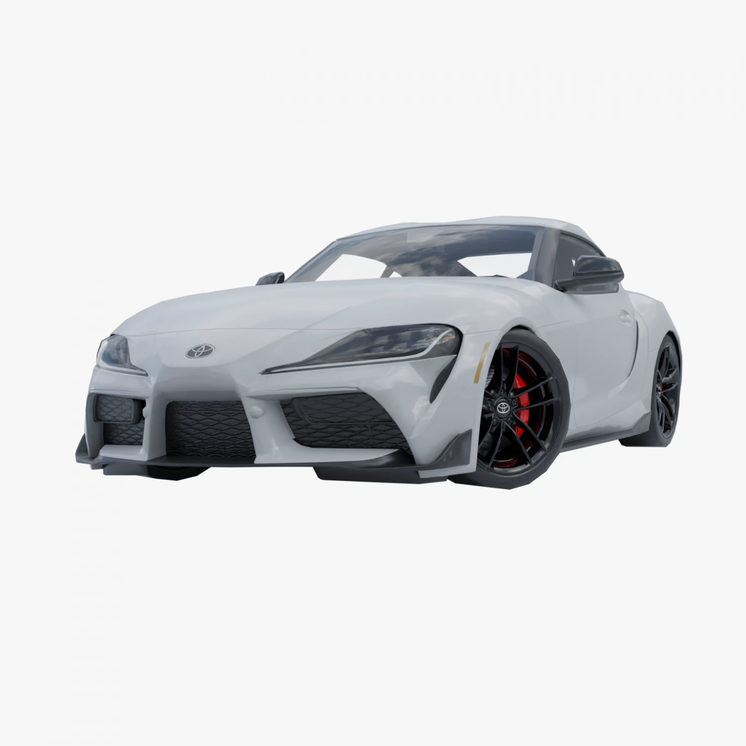 Toyota Supra A90 Low-poly 3D 3D Model .c4d .max .obj .3ds .fbx .stl .blend 
