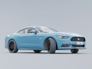 Mustang low poly Low-poly 3D 3D Model