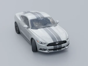Mustang low poly Low-poly 3D 3D Model
