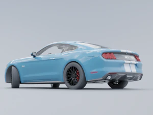 Mustang low poly Low-poly 3D 3D Model