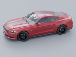 Mustang low poly Low-poly 3D 3D 모델