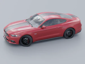 Mustang low poly Low-poly 3D 3D Model