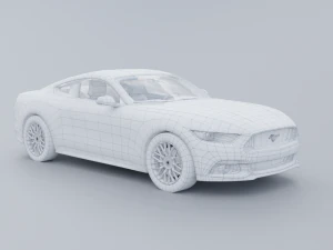 Mustang low poly Low-poly 3D 3D Model