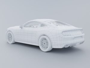 Mustang low poly Low-poly 3D 3D 모델