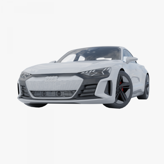 AudiE-tron GT Low-poly 3D Modèle 3D .c4d .max .obj .3ds .fbx .stl .blend 
