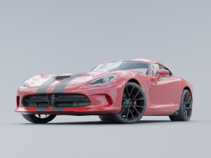 Dodge Viper GTS Low-poly 3D Modelo 3D