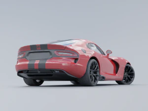 Dodge Viper GTS Low-poly 3D 3D Model