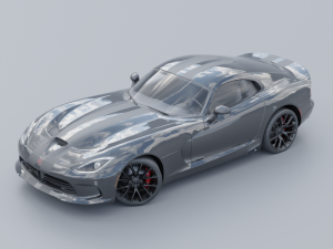 Dodge Viper GTS Low-poly 3D Modelo 3D