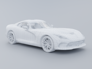 Dodge Viper GTS Low-poly 3D Modelo 3D