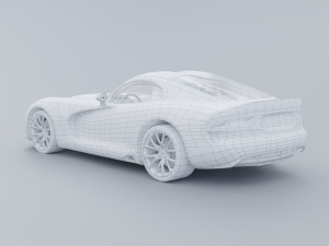 Dodge Viper GTS Low-poly 3D Modelo 3D